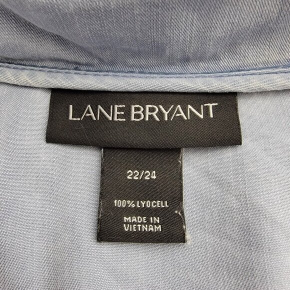 Lane Bryant Chambray Jacket Plus Size‎ 22/24 Button Up Pockets LIghtweight - Picture 3 of 4
